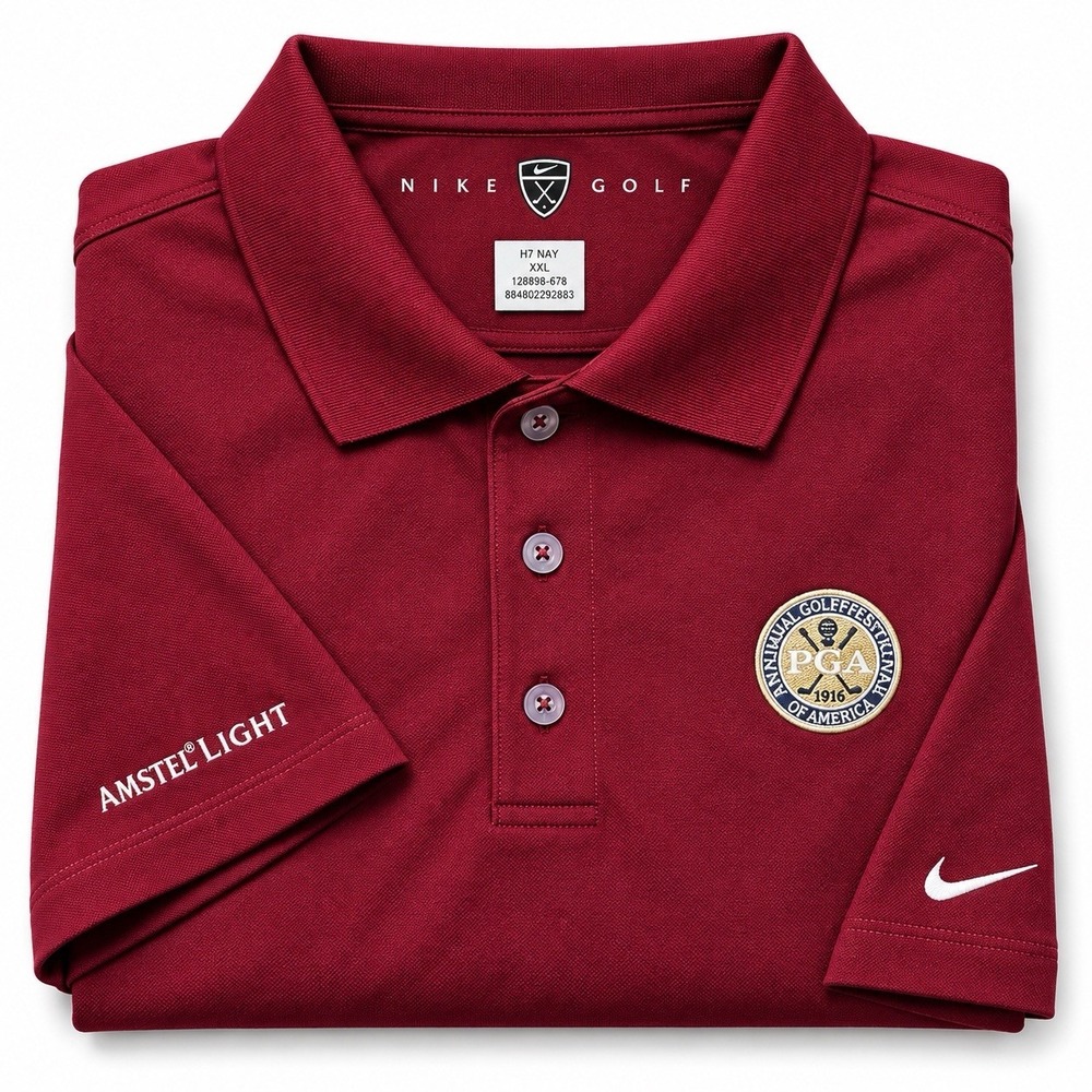 Nike Golf Polo Shirt Mens XXL Red National Golfers Association Amstel Light